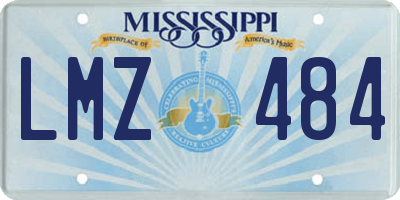 MS license plate LMZ484
