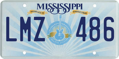 MS license plate LMZ486
