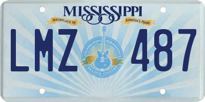 MS license plate LMZ487