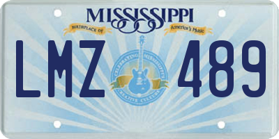MS license plate LMZ489