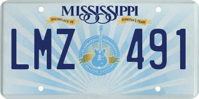 MS license plate LMZ491