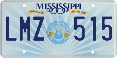 MS license plate LMZ515