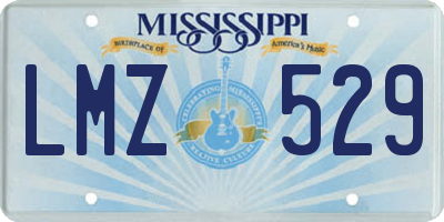 MS license plate LMZ529