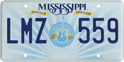 MS license plate LMZ559