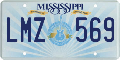 MS license plate LMZ569