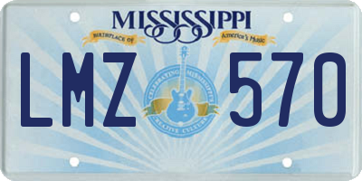 MS license plate LMZ570