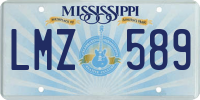MS license plate LMZ589