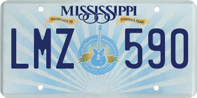 MS license plate LMZ590