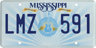 MS license plate LMZ591