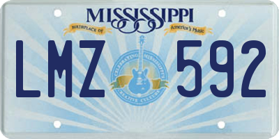 MS license plate LMZ592