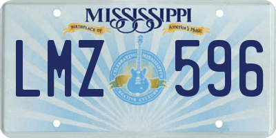 MS license plate LMZ596