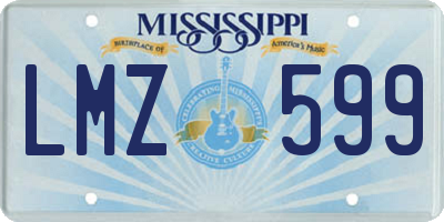 MS license plate LMZ599