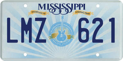 MS license plate LMZ621