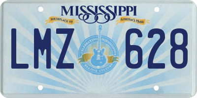 MS license plate LMZ628