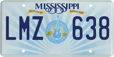 MS license plate LMZ638