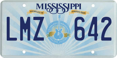 MS license plate LMZ642