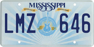 MS license plate LMZ646