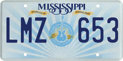 MS license plate LMZ653