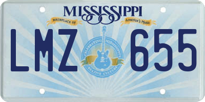 MS license plate LMZ655