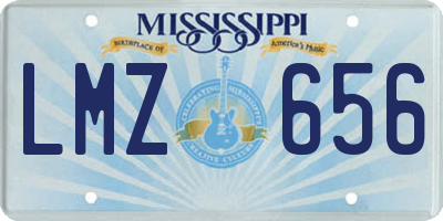 MS license plate LMZ656