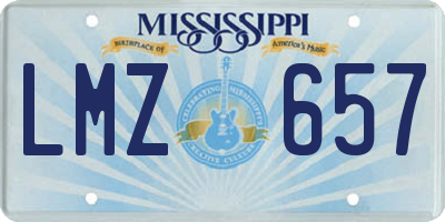 MS license plate LMZ657