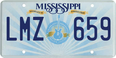 MS license plate LMZ659