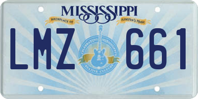 MS license plate LMZ661