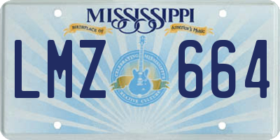 MS license plate LMZ664