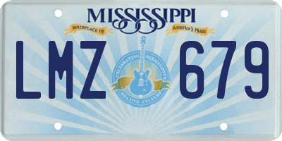 MS license plate LMZ679