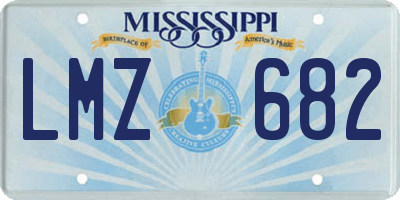 MS license plate LMZ682