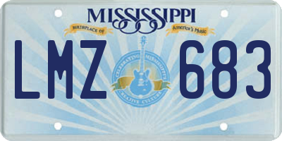 MS license plate LMZ683