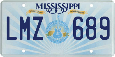 MS license plate LMZ689