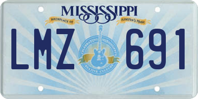 MS license plate LMZ691
