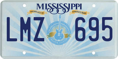 MS license plate LMZ695