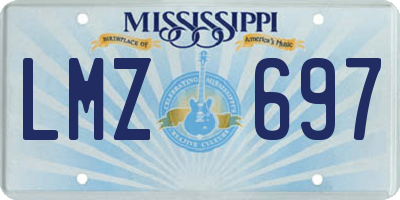 MS license plate LMZ697
