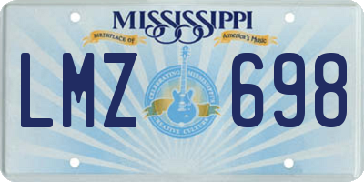 MS license plate LMZ698