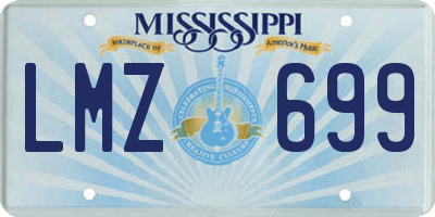 MS license plate LMZ699