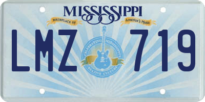MS license plate LMZ719