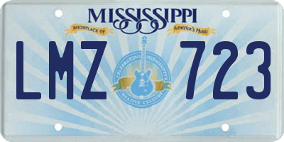 MS license plate LMZ723