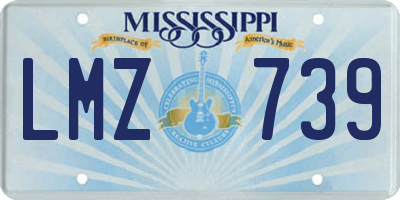 MS license plate LMZ739