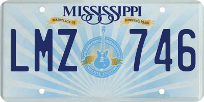 MS license plate LMZ746