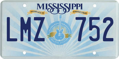 MS license plate LMZ752