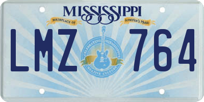 MS license plate LMZ764