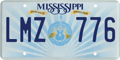 MS license plate LMZ776