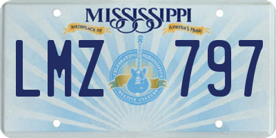 MS license plate LMZ797