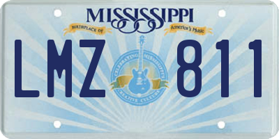 MS license plate LMZ811