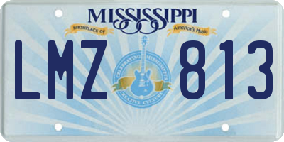 MS license plate LMZ813