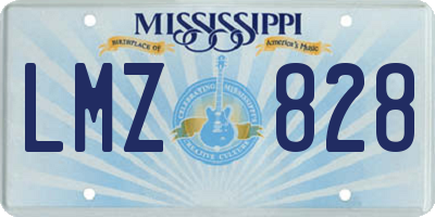 MS license plate LMZ828