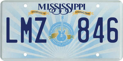 MS license plate LMZ846