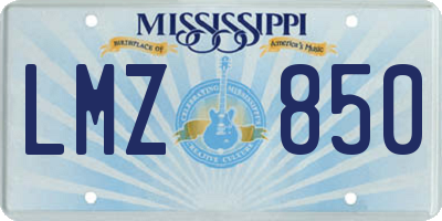 MS license plate LMZ850